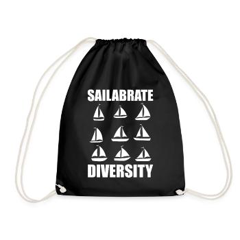 Drôle de voilier pour le capitaine du bateau - Sac de sport léger - noir - Devant