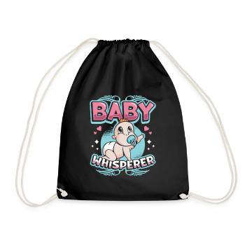 La chuchotrice, nounou, assistante maternelle, baby-sitter - Sac de sport léger - noir - Devant
