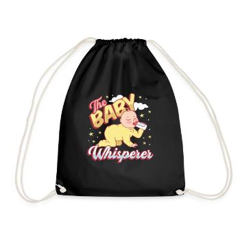 La chuchotrice, nounou, assistante maternelle, baby-sitter - Sac de sport léger - noir - Devant