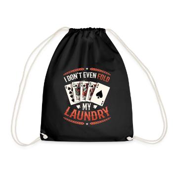 Je ne plie même pas mon linge, casino poker - Sac de sport léger - noir - Devant