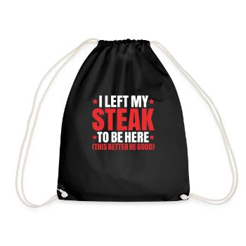 Carnivore Diät Carnivore Ernährung Carnivore Diet - Drawstring Bag - black - Front