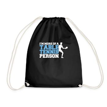 Tischtennis Ping Pong Pingpong Table Tennis - Drawstring Bag - black - Front