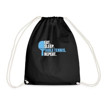 Tischtennis Ping Pong Pingpong Table Tennis - Drawstring Bag - black - Front