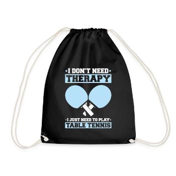 Tischtennis Ping Pong Pingpong Table Tennis - Drawstring Bag - black - Front