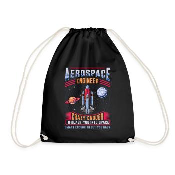Aerospace Engineer - Drawstring Bag - black - Front