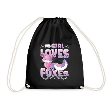 Cette fille aime les renards, gentille renard - Sac de sport léger - noir - Devant