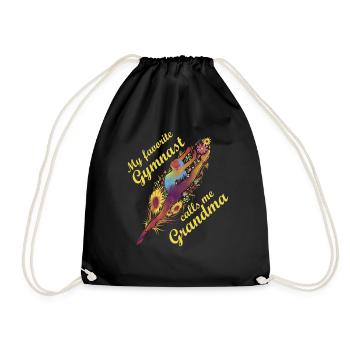 Ma gymnaste préférée m’appelle Grand-mère Turnsport - Sac de sport léger - noir - Devant