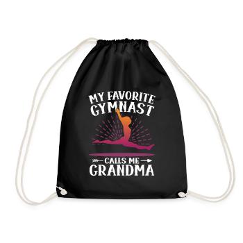 Ma gymnaste préférée m’appelle Grand-mère Turnsport - Sac de sport léger - noir - Devant