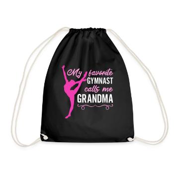 Ma gymnaste préférée m’appelle Grand-mère Turnsport - Sac de sport léger - noir - Devant