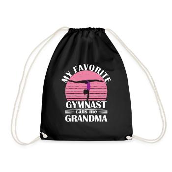 Ma gymnaste préférée m’appelle Grand-mère Turnsport - Sac de sport léger - noir - Devant