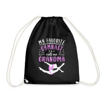 Ma gymnaste préférée m’appelle Grand-mère Turnsport - Sac de sport léger - noir - Devant