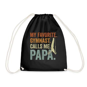 Mon gymnaste préféré m’appelle Papa - Sac de sport léger - noir - Devant