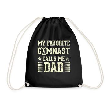 Mon gymnaste préféré m’appelle Papa - Sac de sport léger - noir - Devant