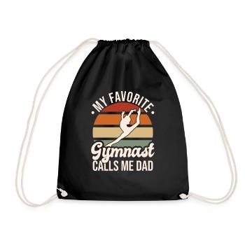 Mon gymnaste préféré m’appelle Papa - Sac de sport léger - noir - Devant