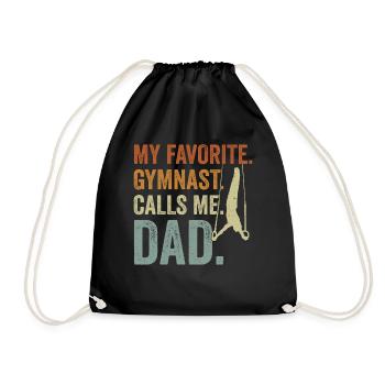 Mon gymnaste préféré m’appelle Papa - Sac de sport léger - noir - Devant