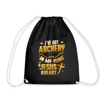 Archer religieux, Tir à l’arc - Sac de sport léger - noir - Devant