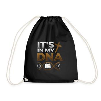 It's In My Dna, Bible, Church, Christian Religious - Drawstring Bag - black - Front