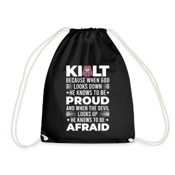 Kilt écossais disant jupe écossaise Écosse - Sac de sport léger - noir - Devant