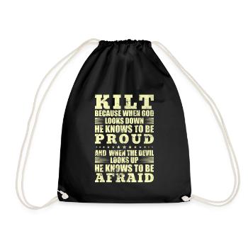 Kilt écossais disant jupe écossaise Écosse - Sac de sport léger - noir - Devant
