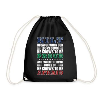 Kilt écossais disant jupe écossaise Écosse - Sac de sport léger - noir - Devant