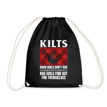 Kilt écossais disant jupe écossaise Écosse - Sac de sport léger - noir - Devant