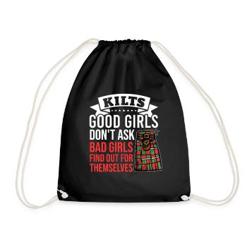 Kilt écossais disant jupe écossaise Écosse - Sac de sport léger - noir - Devant