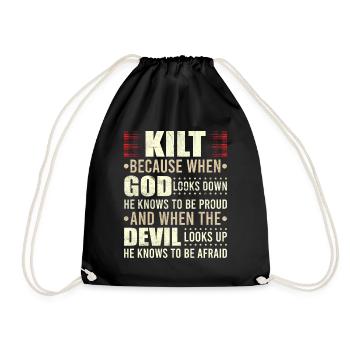 Kilt écossais disant jupe écossaise Écosse - Sac de sport léger - noir - Devant