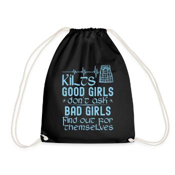 Kilt écossais disant jupe écossaise Écosse - Sac de sport léger - noir - Devant