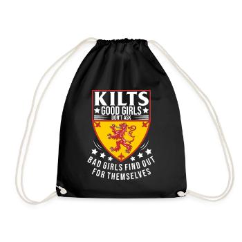 Kilt écossais disant jupe écossaise Écosse - Sac de sport léger - noir - Devant