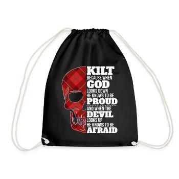 Kilt écossais disant jupe écossaise Écosse - Sac de sport léger - noir - Devant
