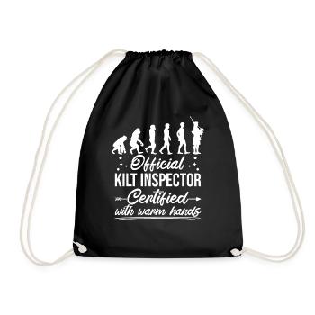 Schottischer Kilt Spruch Schottenrock Schottland - Turnbeutel - Schwarz - Vorne