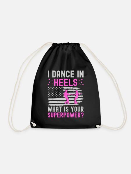 Dance Training Ballroom Couple Dance - Drawstring Bag - black