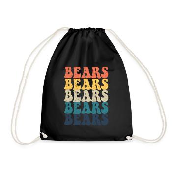 Bears High School Bears Sports Team Retro Bears - Turnbeutel - Schwarz - Vorne