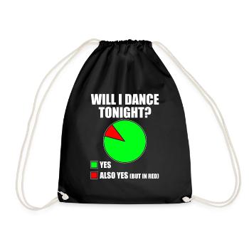 Dancing Slogan Ballroom Couple Dance Dance Floor - Drawstring Bag - black - Front