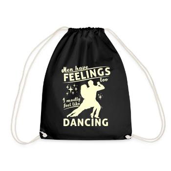 Dancing Slogan Ballroom Couple Dance Dance Floor - Drawstring Bag - black - Front
