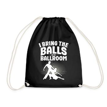 Dancing Slogan Ballroom Couple Dance Dance Floor - Drawstring Bag - black - Front