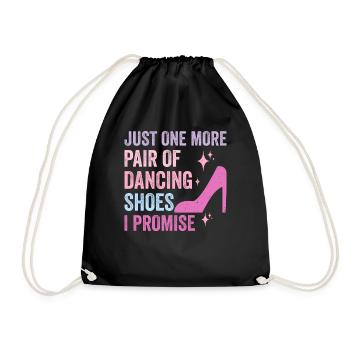 Dancing Slogan Ballroom Couple Dance Dance Floor - Drawstring Bag - black - Front
