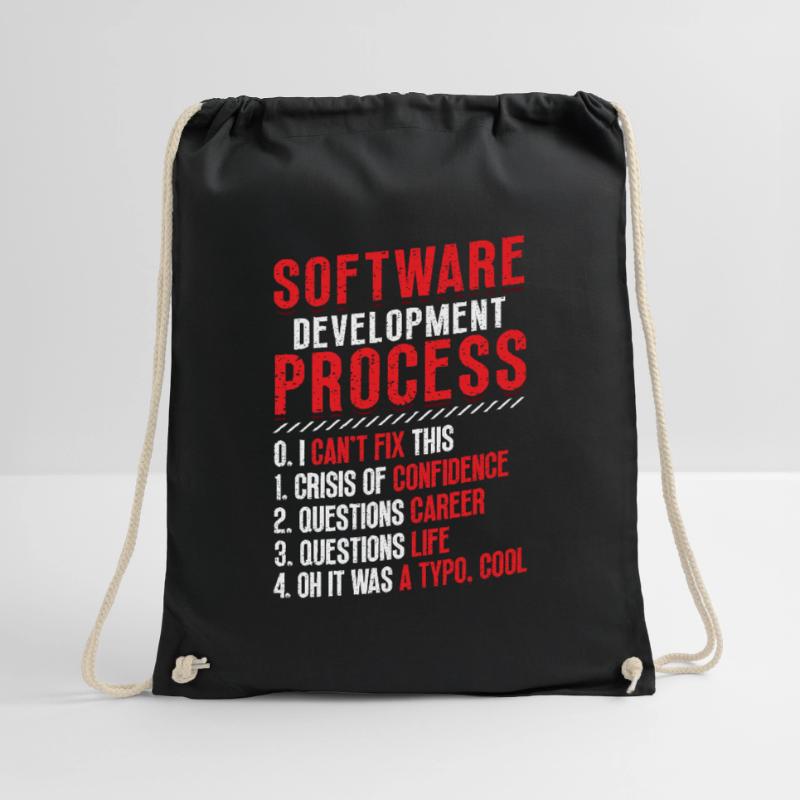 Software development process, programming Drawstring Bag