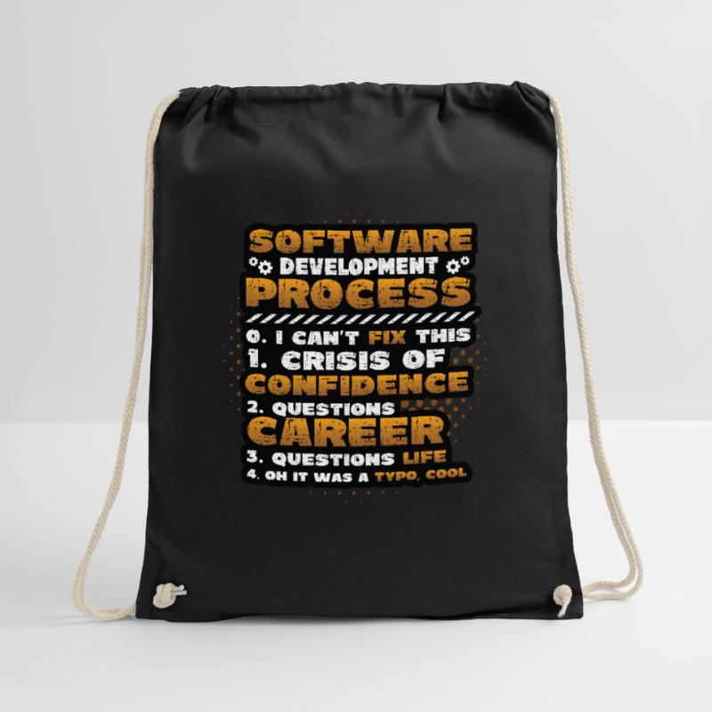 Software development process, programming Drawstring Bag