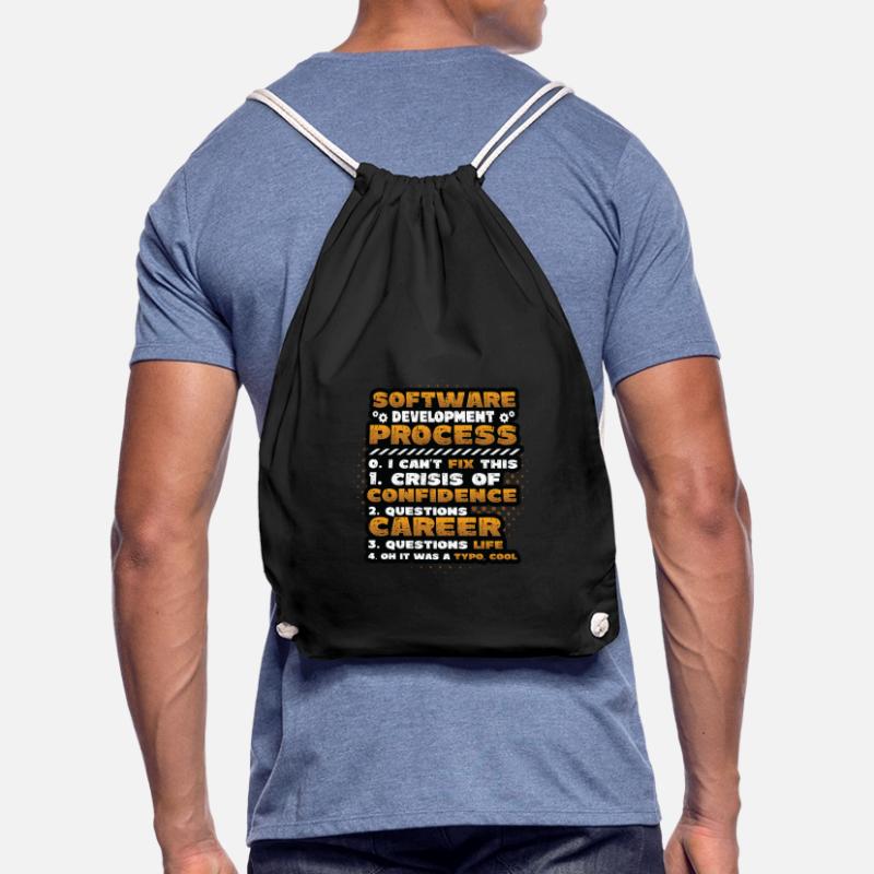 Software development process, programming Drawstring Bag