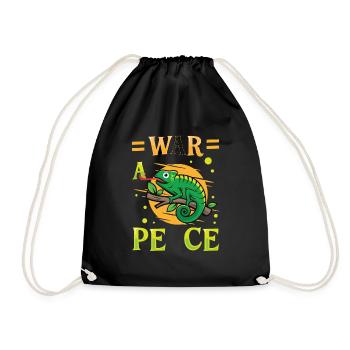 Peace Cameleon, mouvement pour la paix - Sac de sport léger - noir - Devant