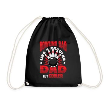 Bowling Dad, Wie Ein Normaler Dad, Aber Cooler - Turnbeutel - Schwarz - Vorne