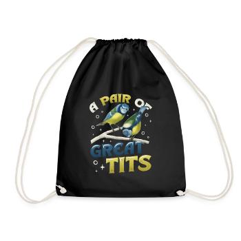 Une paire d’ornithologues géniaux - Sac de sport léger - noir - Devant