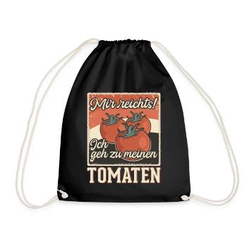 Gehe Zu Tomaten Tomatensorten Gartenfreunde - Turnbeutel - Schwarz - Vorne