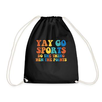 Yay go Sport to the Ding Win Points Go Sport - Turnbeutel - Schwarz - Vorne