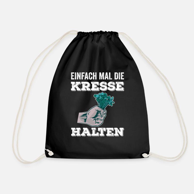 Einfach Mal die Kresse Halten Gartenlust Gärtner - Turnbeutel - Schwarz