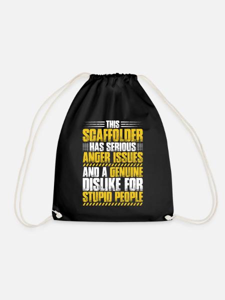 Scaffolding Scaffolding Scaffolder - Drawstring Bag - black