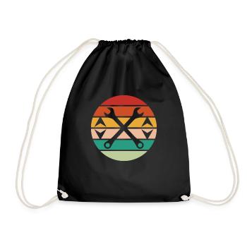 Elevator Fitter Elevator Mechanic Elevator Mechanic - Drawstring Bag - black - Front