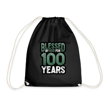 Religious by God for 100 years - Drawstring Bag - black - Front