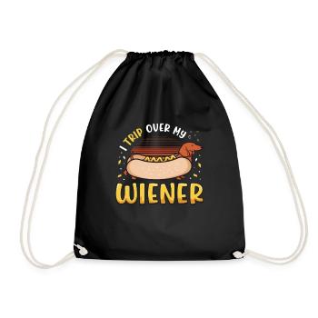 Ich Stolpere Über Meinen Wiener Hund - Turnbeutel - Schwarz - Vorne